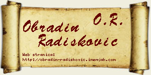 Obradin Radišković vizit kartica